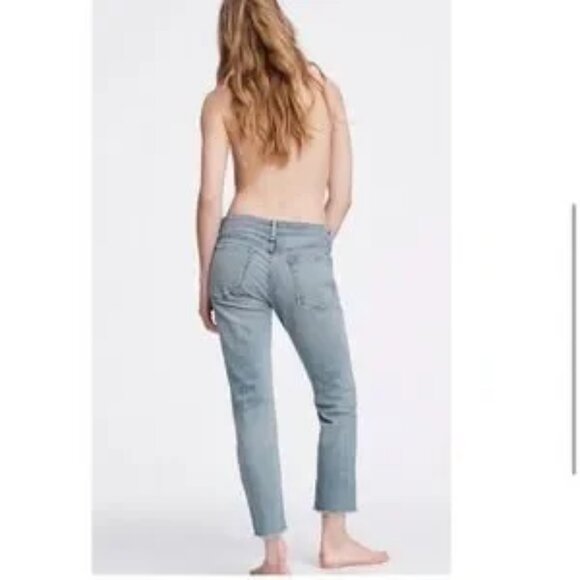 rag & bone Dre ankle boyfriend jeans low-rise slim Boho Sz 28 #W26443K510SWH - Picture 2 of 15